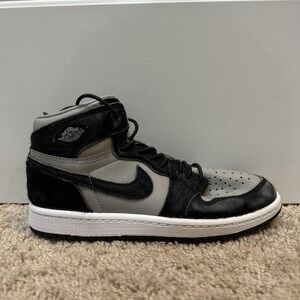 Air Jordan 1 Retro OG Shoes Youth Size 1.5Y Black Grey FB1312-001 Pony Hair Kids
